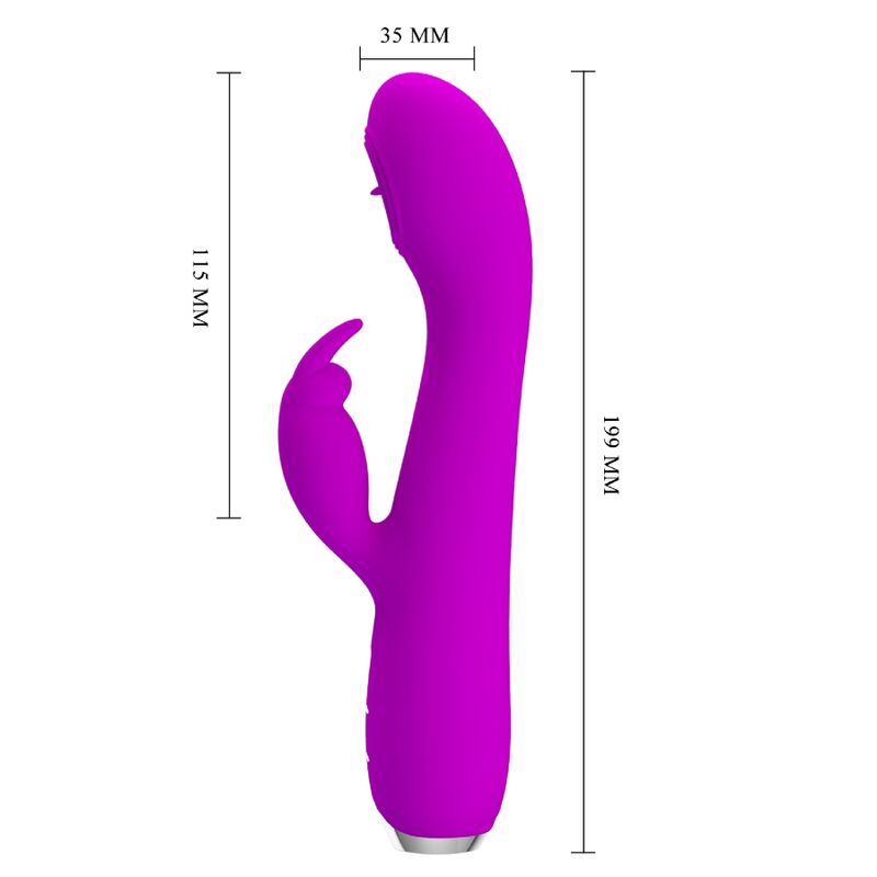Vibratore Linguale con Ventosa Pretty Love Rachel — 12 Funzioni