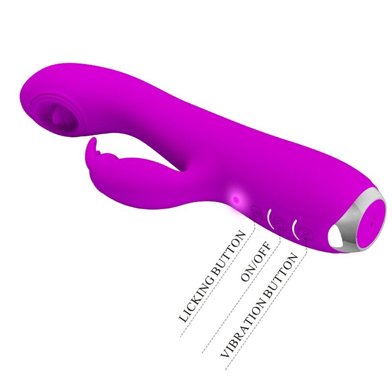 Vibratore Linguale con Ventosa Pretty Love Rachel — 12 Funzioni