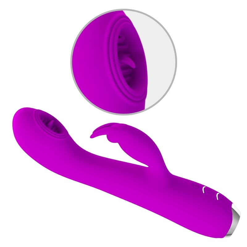 Vibratore Linguale con Ventosa Pretty Love Rachel — 12 Funzioni