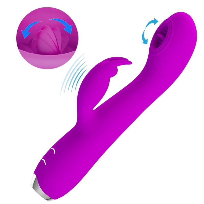 Vibratore Linguale con Ventosa Pretty Love Rachel — 12 Funzioni