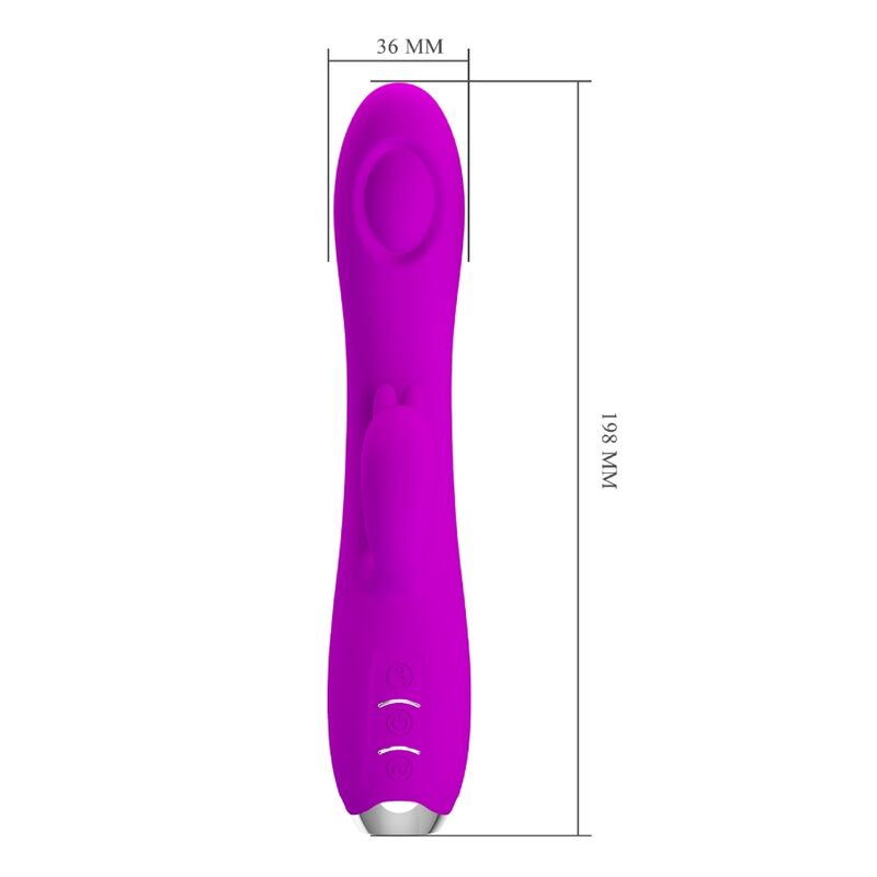 Vibratore Rabbit Pulsante Pretty Love Regina — Viola, Ricaricabile