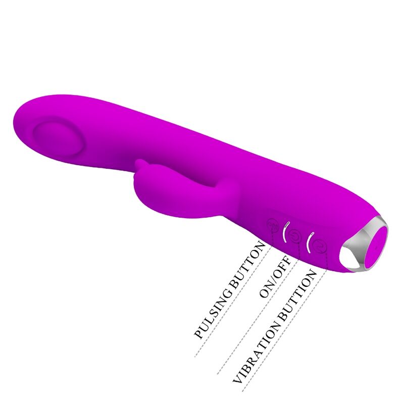 Vibratore Rabbit Pulsante Pretty Love Regina — Viola, Ricaricabile