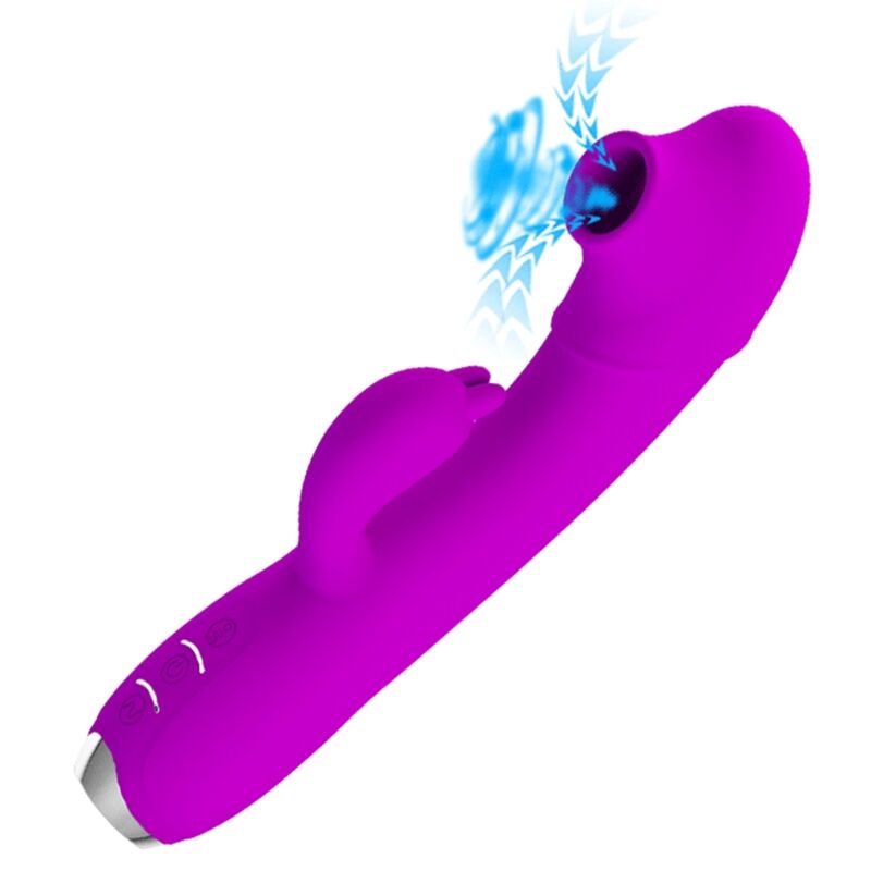 Vibratore Rabbit Pulsante Pretty Love Regina — Viola, Ricaricabile