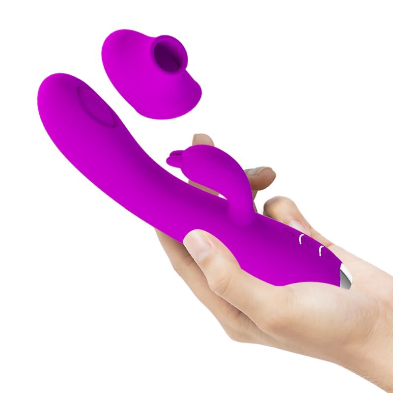 Vibratore Rabbit Pulsante Pretty Love Regina — Viola, Ricaricabile