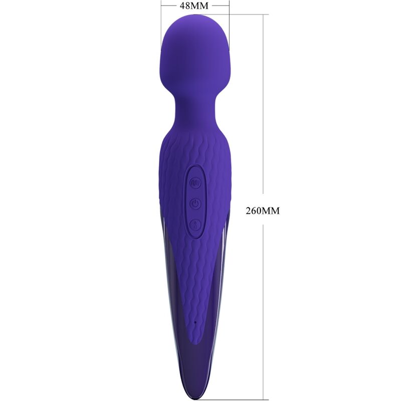 Vibratore Wand con Calore Pretty Love Antony — Silicone, 7 Modi