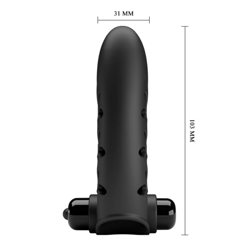 Vibratore Rabbit da Dito Pretty Love Vance — Silicone, Nero