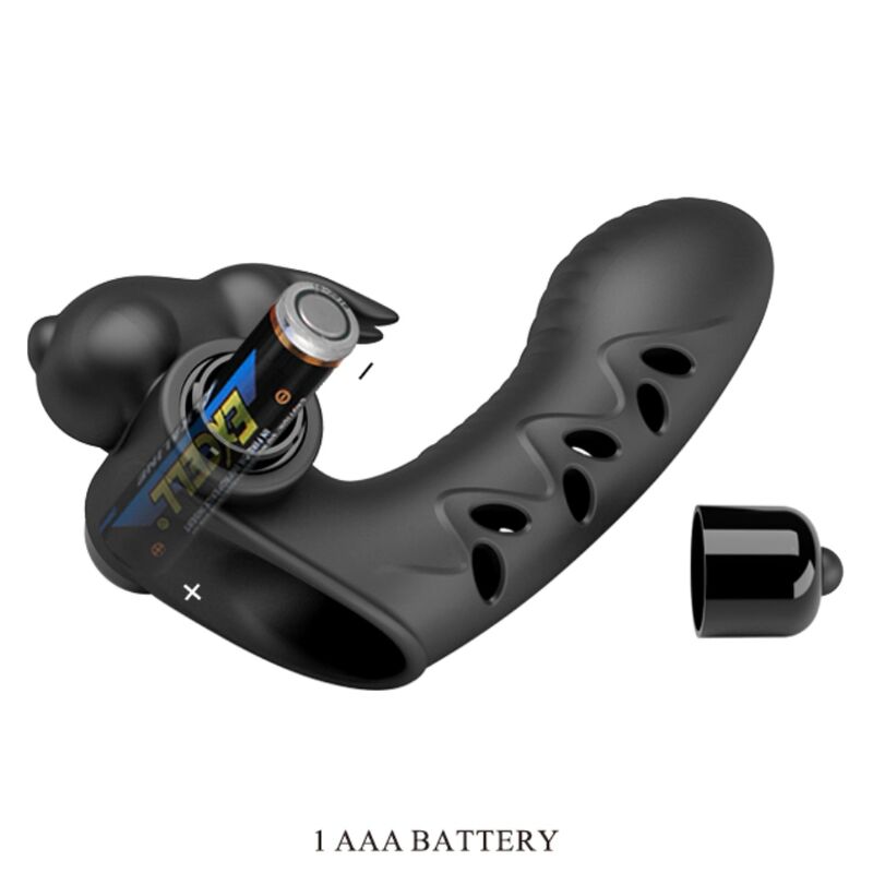 Vibratore Rabbit da Dito Pretty Love Vance — Silicone, Nero