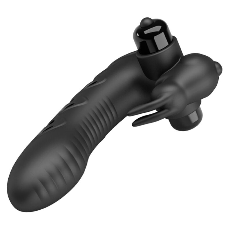 Vibratore Rabbit da Dito Pretty Love Vance — Silicone, Nero