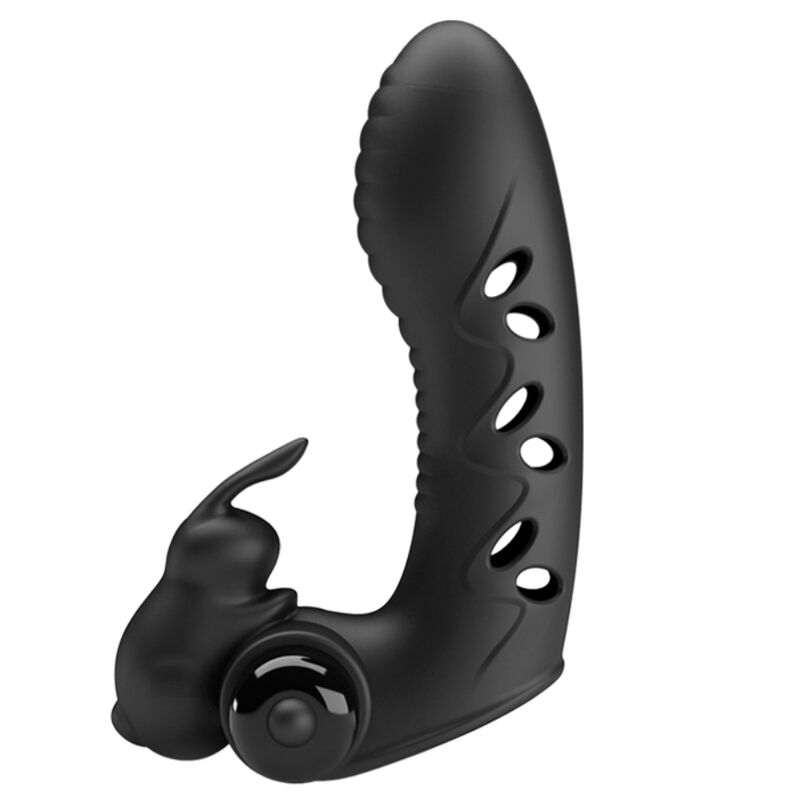 Vibratore Rabbit da Dito Pretty Love Vance — Silicone, Nero