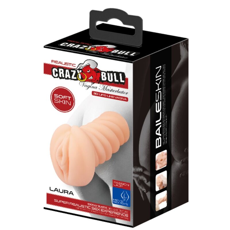 Masturbatore Maschile Tascabile Crazy Bull — TPR Realistico