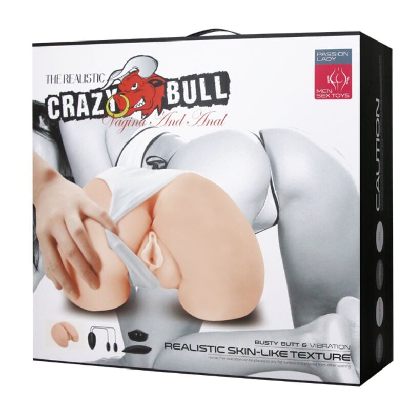 Masturbatore Maschile Doppio Ingresso Crazy Bull — TPR Realistico