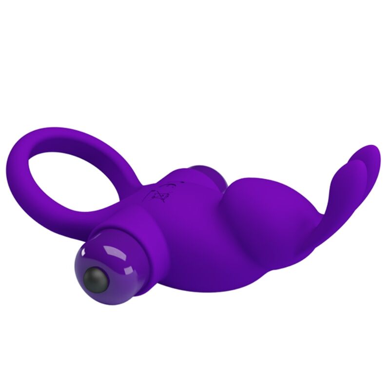 Anello Fallico Vibrante Rabbit Pretty Love — Silicone, 10 Modalità