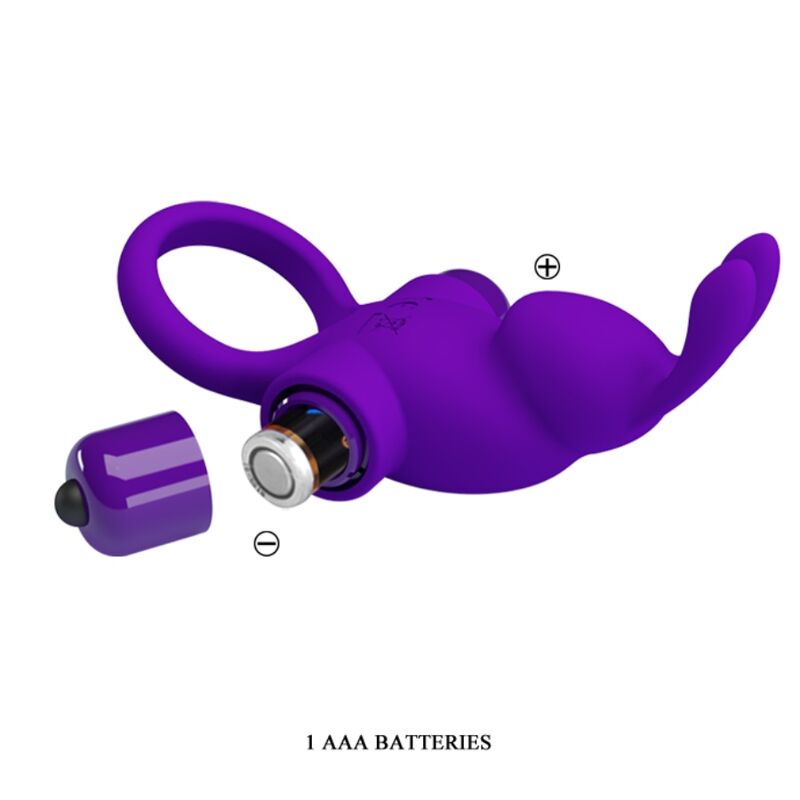 Anello Fallico Vibrante Rabbit Pretty Love — Silicone, 10 Modalità