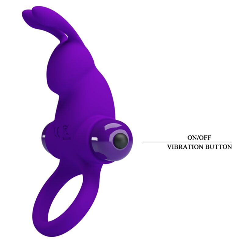 Anello Fallico Vibrante Rabbit Pretty Love — Silicone, 10 Modalità