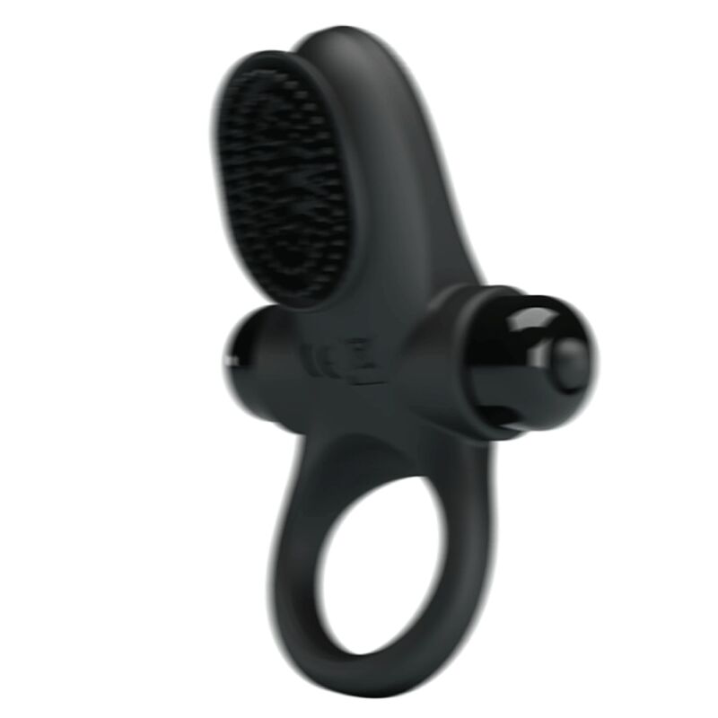 Anello Fallico Vibrante Pretty Love — Silicone, Nero