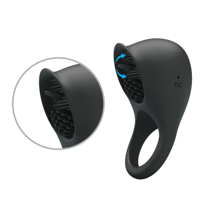 Anello Fallico Vibrante Pretty Love — Stimolatore Linguale, Silicone