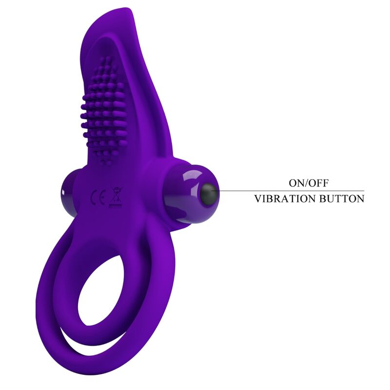 Anello Fallico Vibrante Pretty Love — Silicone, 10 Modalità