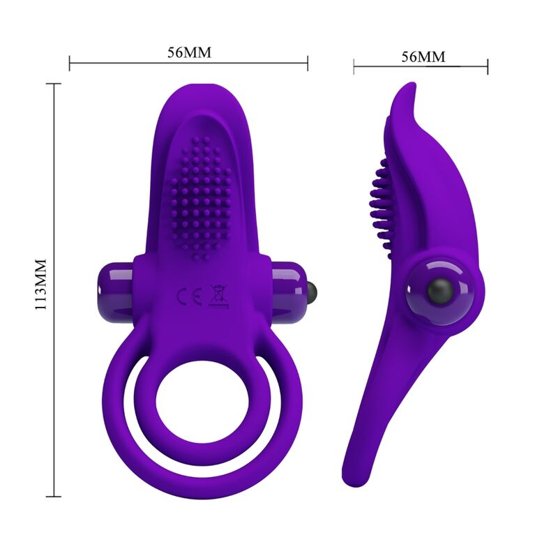 Anello Fallico Vibrante Pretty Love — Silicone, 10 Modalità