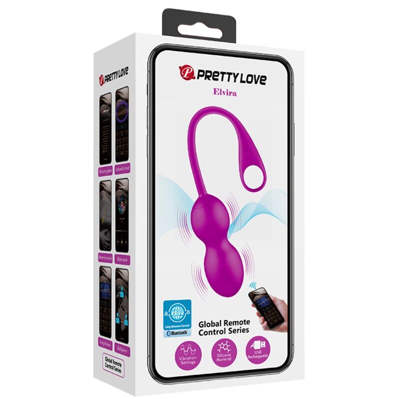 Palline Kegel Vibranti Pretty Love Elvira — 12 Modalità, Viola