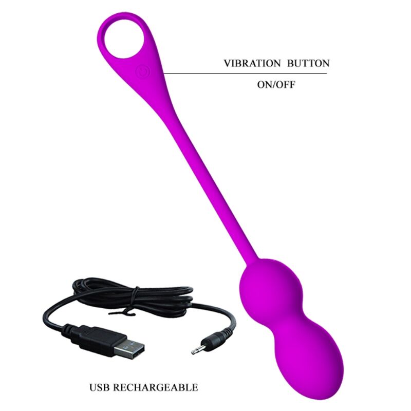 Palline Kegel Vibranti Pretty Love Elvira — 12 Modalità, Viola