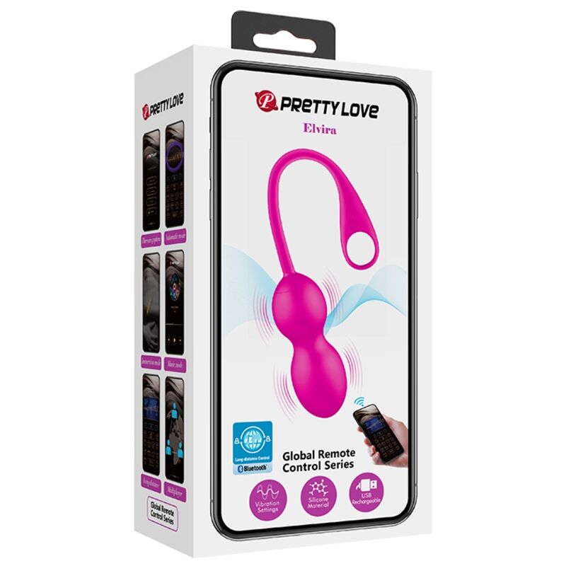 Palline Kegel Vibranti Pretty Love Elvira — 12 Modalità, Rosa