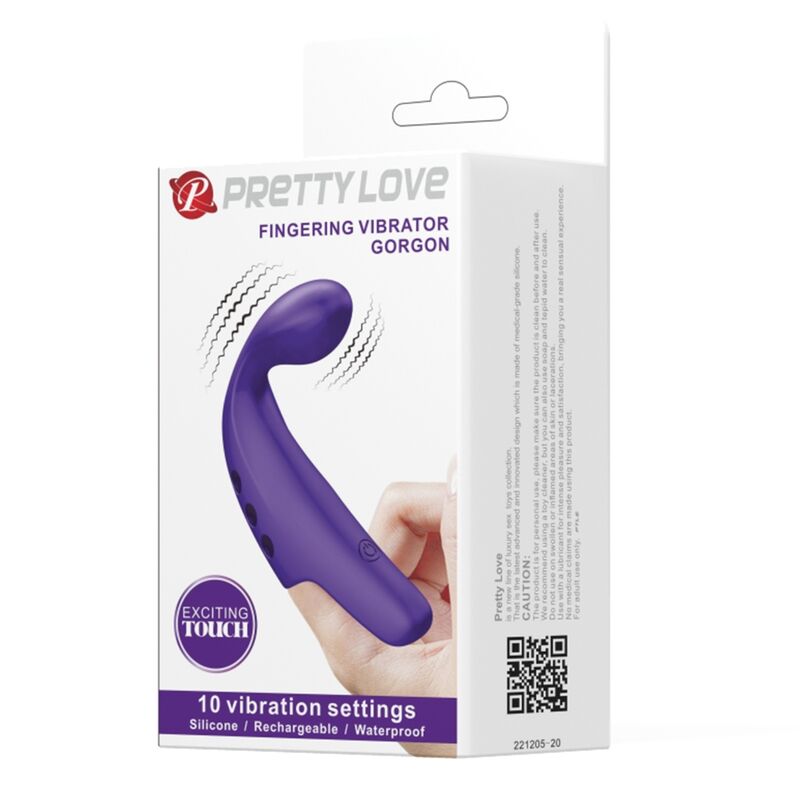 Vibratore da Dita Ricaricabile Pretty Love Gorgon — Viola