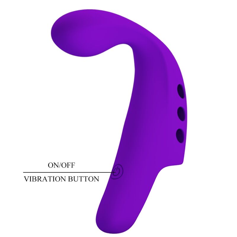 Vibratore da Dita Ricaricabile Pretty Love Gorgon — Viola