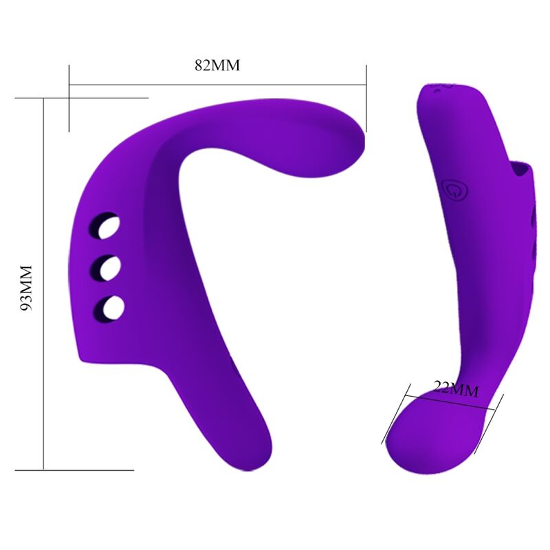 Vibratore da Dita Ricaricabile Pretty Love Gorgon — Viola