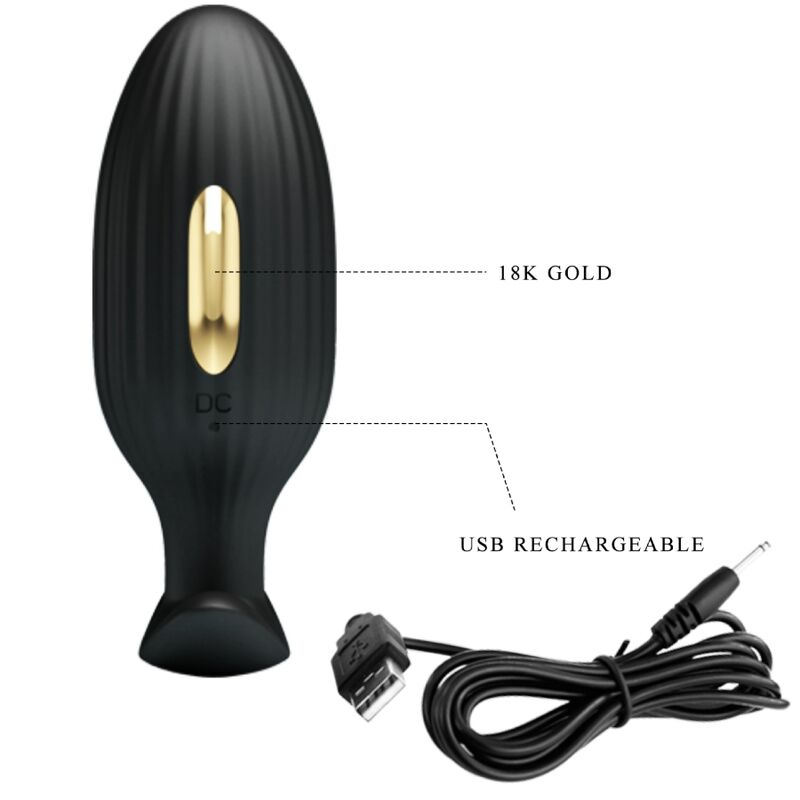 Plug Anale Vibrante App Pretty Love Jefferson — Nero