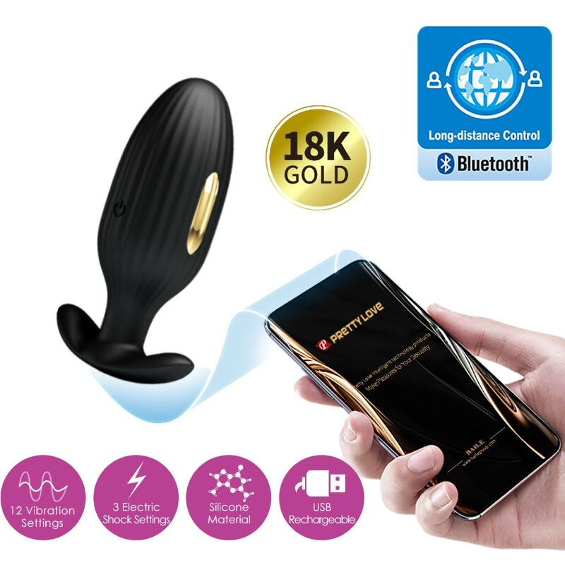 Plug Anale Vibrante App Pretty Love Jefferson — Nero