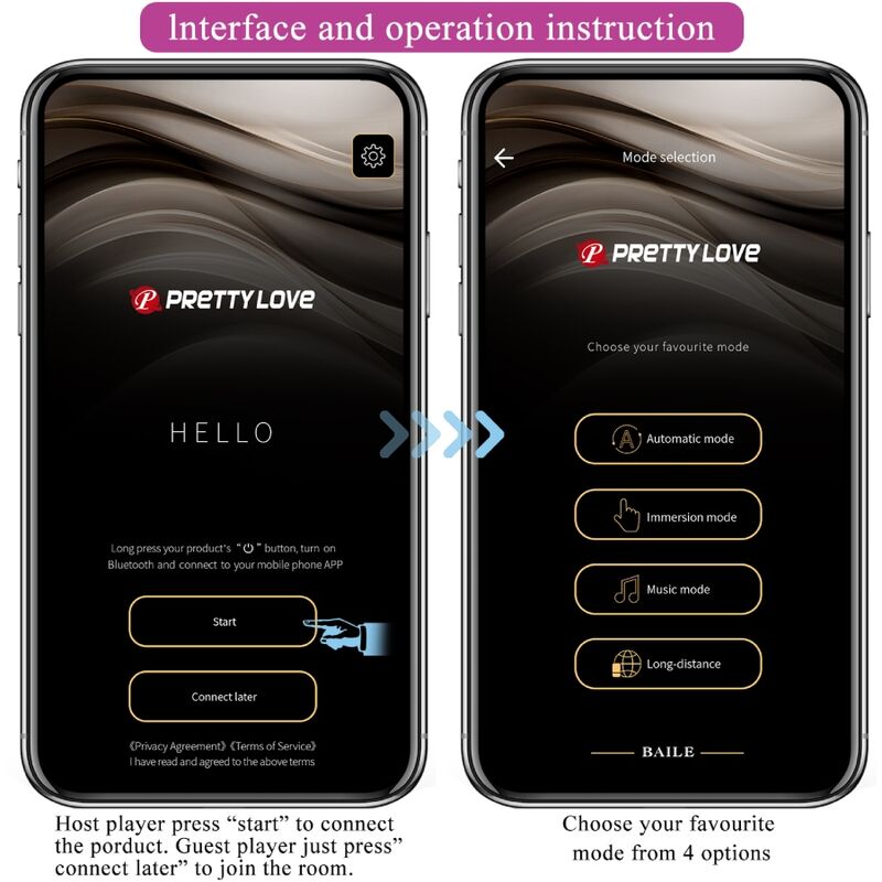 Plug Anale Vibrante App Pretty Love Jefferson — Nero