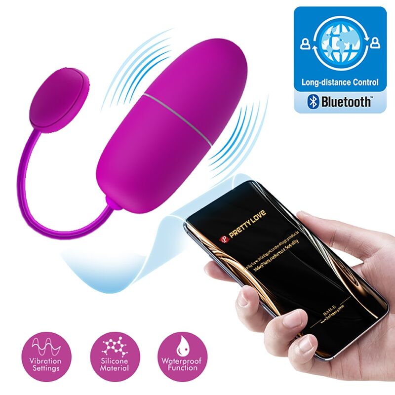Uovo Vibrante App Pretty Love Ninfa — 12 Modalità, Viola