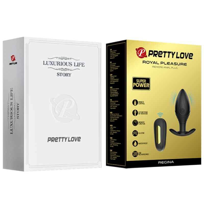Plug Anale Vibrante Ricaricabile Pretty Love Regina — Nero