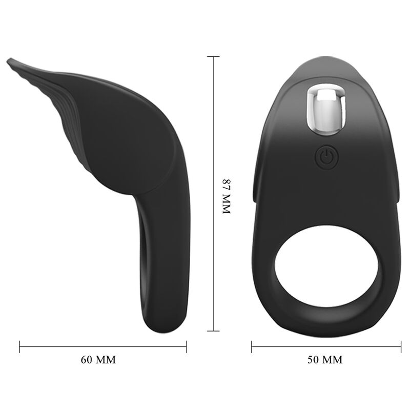 Anello Fallico Vibrante Pretty Love Susanna — Silicone, Nero