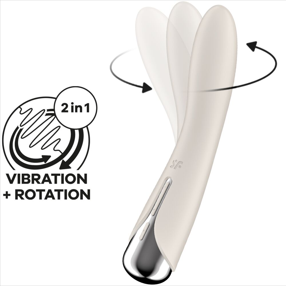 Vibratore Punto G Rotante Satisfyer Spinning Vibe 1 — Beige