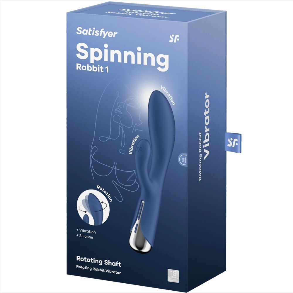 Vibratore Rabbit Satisfyer Spinning Rabbit 1 — Blu, 12 Modalità