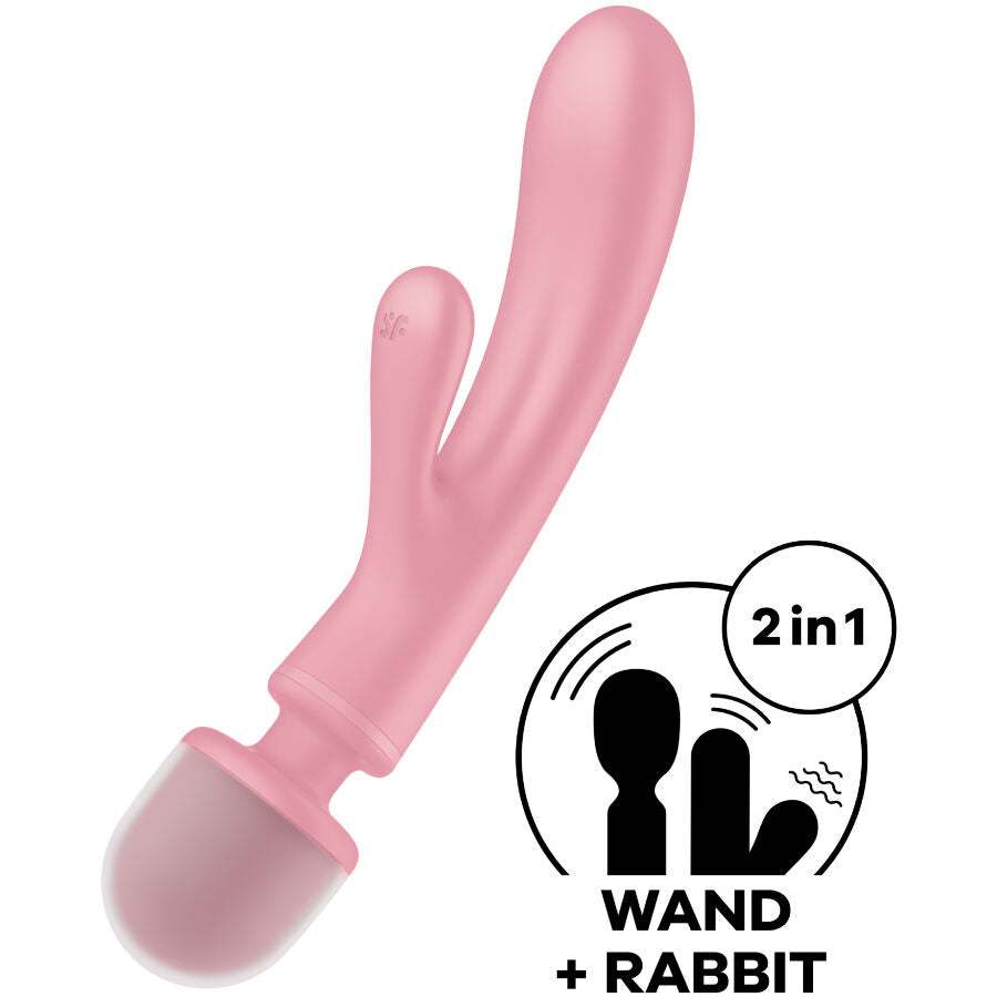 Vibratore Rabbit Satisfyer Triple Lover — 3 Motori, Rosa