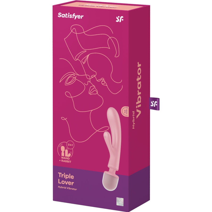 Vibratore Rabbit Satisfyer Triple Lover — 3 Motori, Rosa