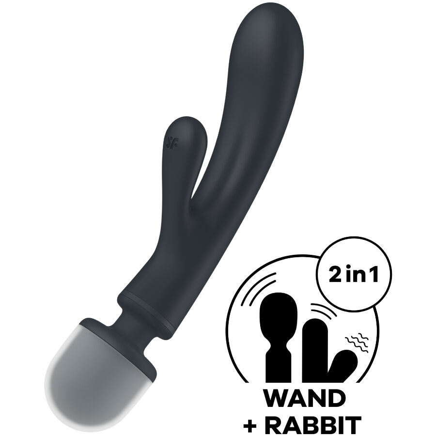 Vibratore Rabbit Satisfyer Triple Lover — 3 Motori, Grigio