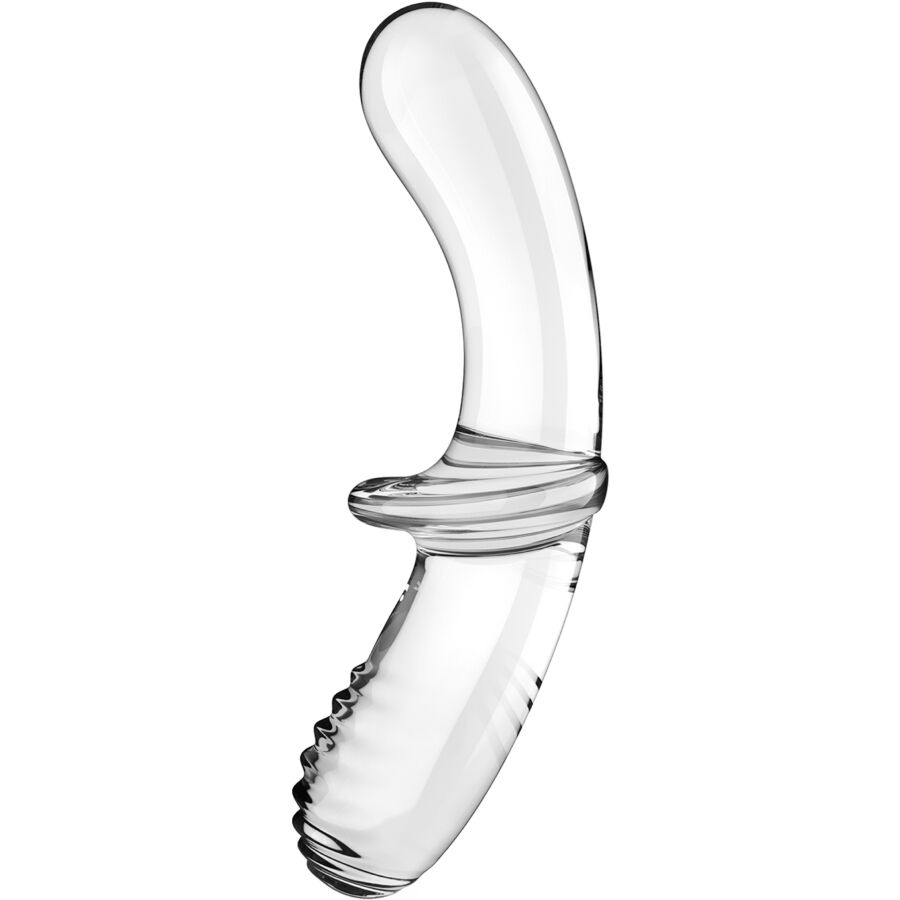 Dildo in Vetro Borosilicato Satisfyer Double Crystal — Trasparente