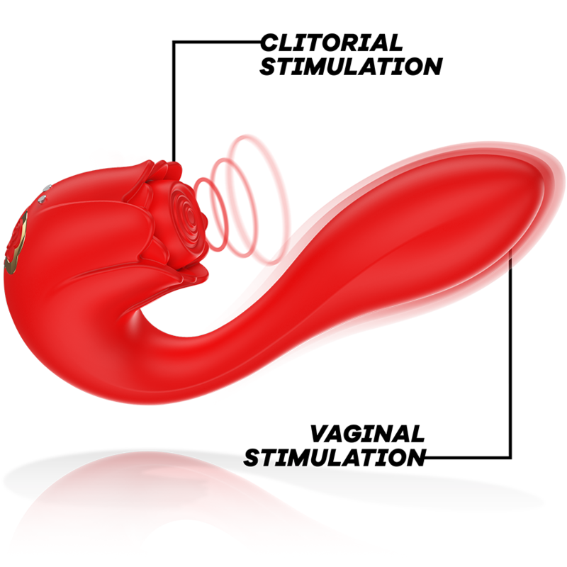 Succhia Clitoride con Tapping Mia Selena — Silicone, Rosso