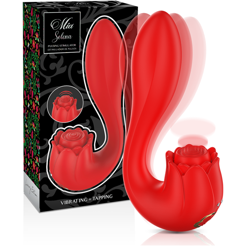 Succhia Clitoride con Tapping Mia Selena — Silicone, Rosso