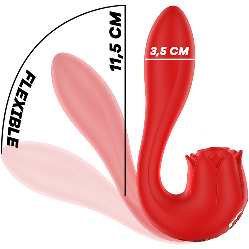 Succhia Clitoride con Tapping Mia Selena — Silicone, Rosso