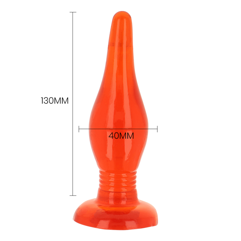 Plug Anale con Ventosa Baile Soft Touch — 14,2 cm, Rosso