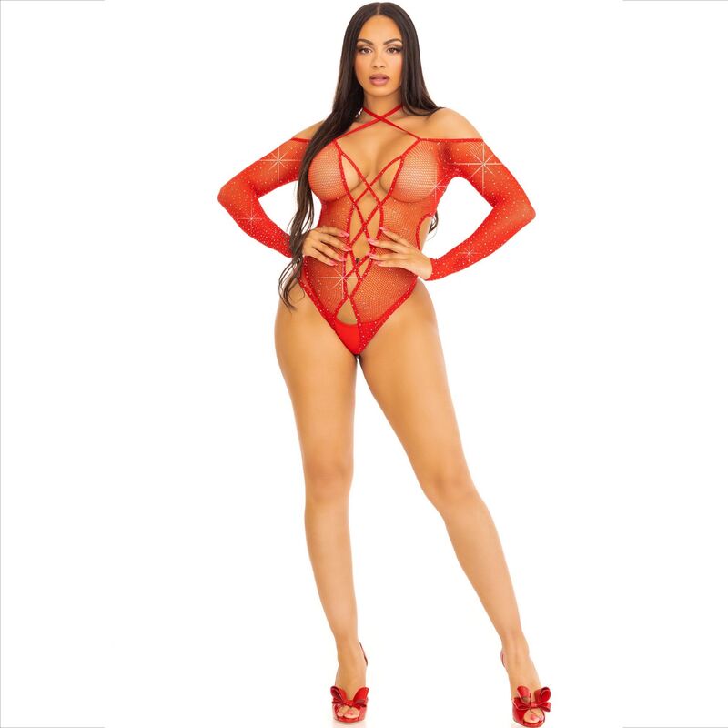 Body Erotico a Rete con Strass Leg Avenue — Senza Cavallo