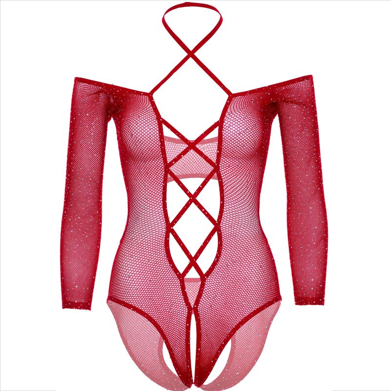 Body Erotico a Rete con Strass Leg Avenue — Senza Cavallo