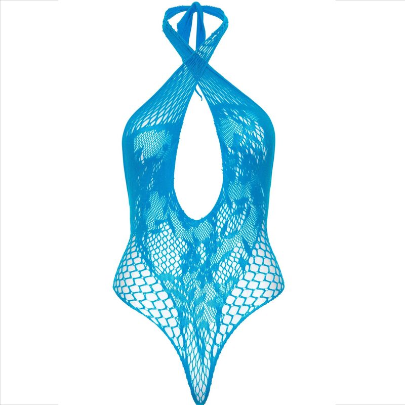 Body Erotico con Pizzo e Rete Leg Avenue Teddies — Blu