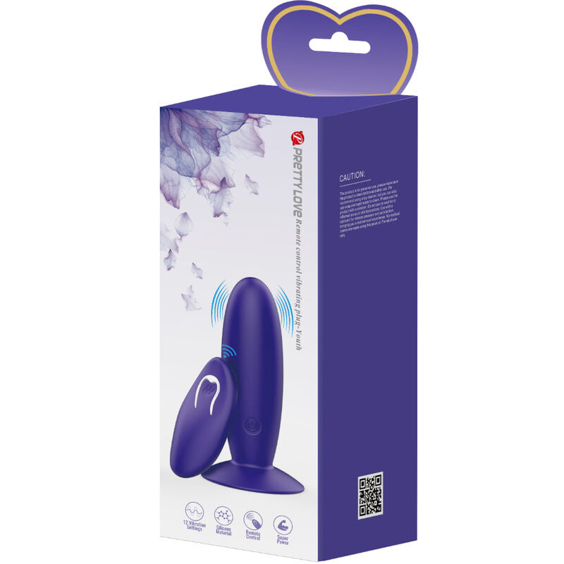Plug Anale Vibrante Pretty Love Youth — Silicone, Telecomando