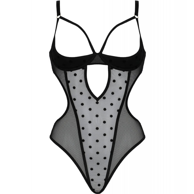 Body Erotico con Coppe Aperte Passion Marina — Nero S/M