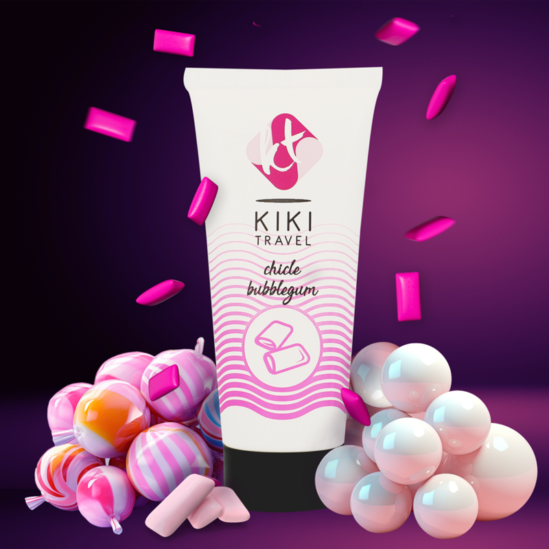 Lubrificante Intimo Base Acqua Kikí Travel Fragola Gum — 50 ml